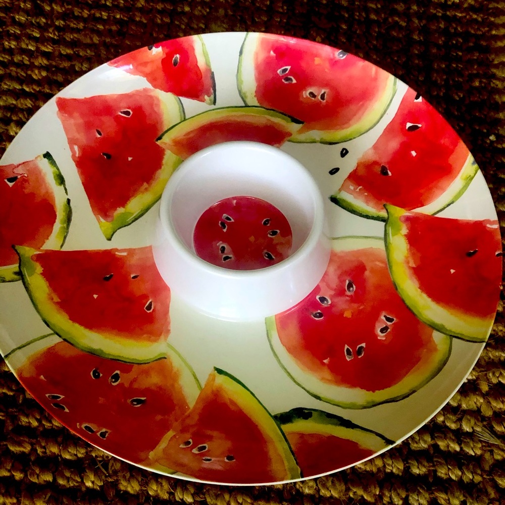 TJ Maxx Watermelon 🍉 large tray/chip n salsa